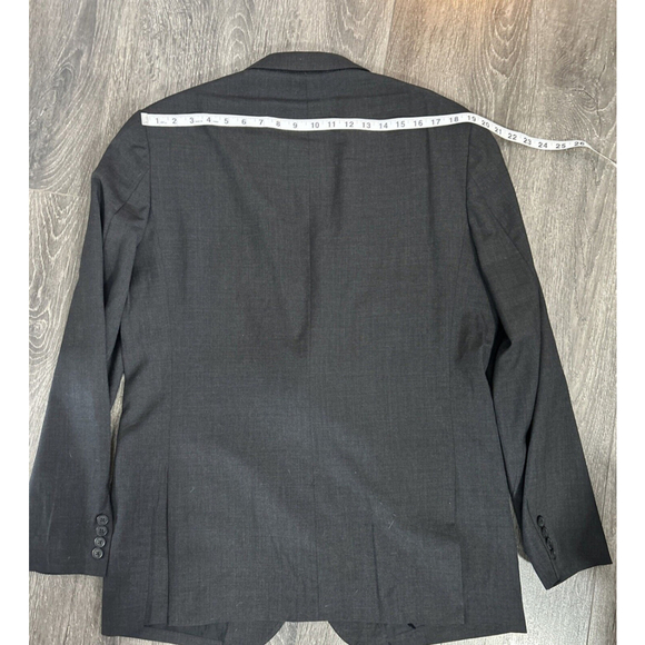 J Crew Blazer Mens 44L Black Thompson Sport Coat 2 Button DBL Vented Jacket - Picture 4 of 8